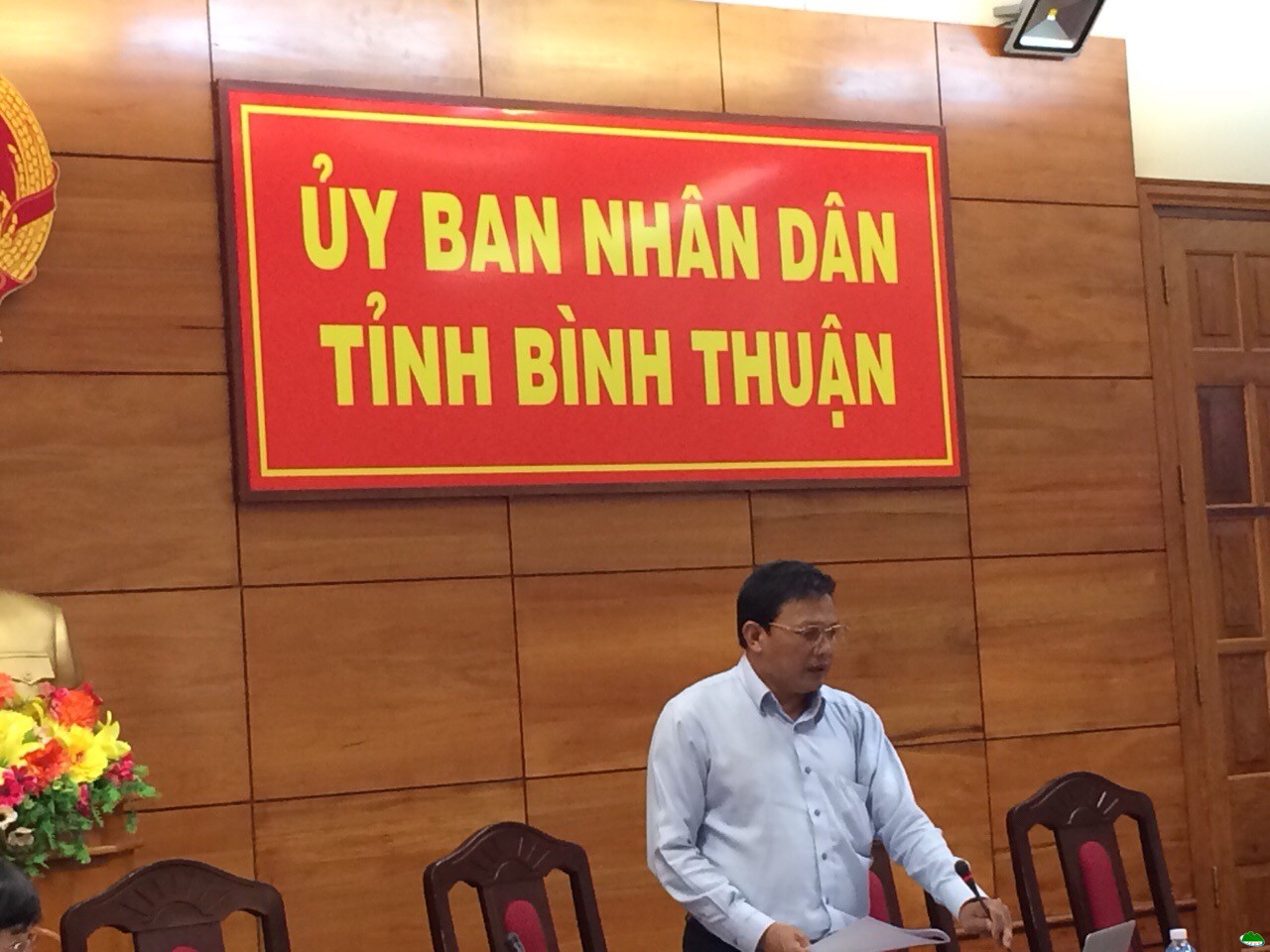 Ông Phạm Văn Nam - Phó chủ tịch UBND tỉnh Bình Thuận chủ trì cuộc họp